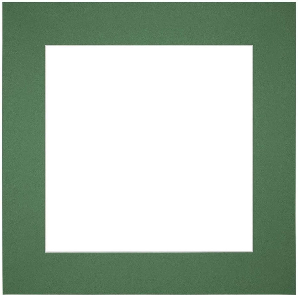 Passe-Partout Fotomaat 13x13 cm - Lijstmaat 25x25 cm - Groen Bos - Museumkarton - Fotolijst niet inbegrepen