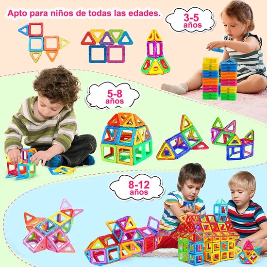 Crifeton Magnetische Bouwstenen 150 PCS 2CM, 3 STEM Montessori Zintuiglijk Speelgoed, Magnetische Tegels voor 3 4 5 6 7 8 9 10 11 12 8-12 Jarige Jongens & Meisjes Verjaardagsgeschenken