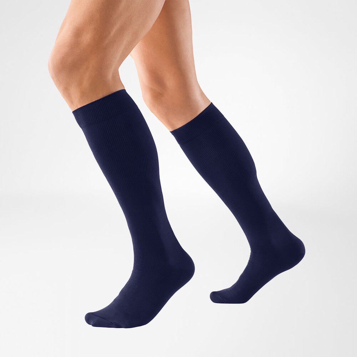 Goedkoopste Bauerfeind VenoTrain Act steunkousen Microfiber Act steunkousenive Navy