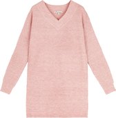 Roze Sweater Dress Wol - Maat SM - Sweater Jurk - Dames Jurken - Lange Sweaters - Roze