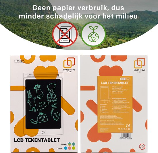 LCD Tekentablet "Roze" 10 inch - Educatief Speelgoed - Speelgoed Meisjes - Sinterklaas Speelgoed - Schoencadeautjes - Sint - Grafische Tablet - Writing Tablet - Speelgoed 4 Jaar - Leren Tekenen - Cadeau Meisje 3 Jaar - Kinderspeelgoed 3 jaar - 6 Jaar