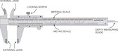 schuifmaat - precision caliper 23.29 x 7.62 x 0.25 cm