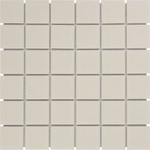 The Mosaic Factory Barcelona mozaïektegel 4.8x4.8x0.6cm wandtegel voor binnen en buiten vierkant Keramiek Crème