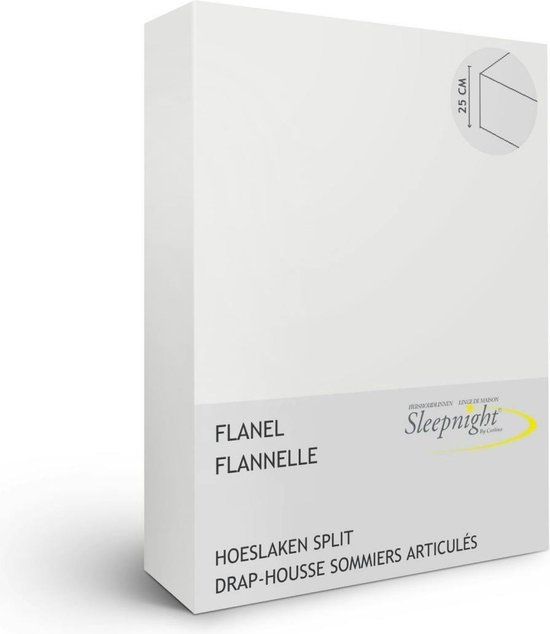 Eleganzzz Hoeslaken Flanel 35cm Hoekhoogte - ivoor 180x210/220cm