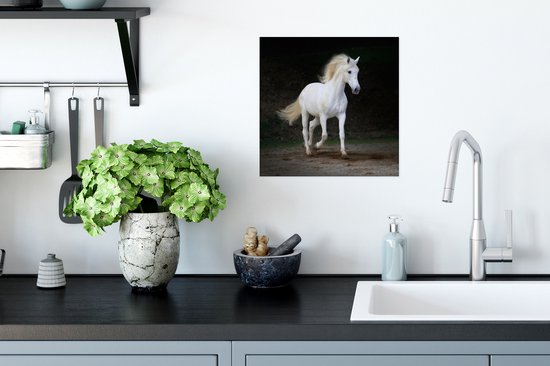 Affiche Paarden - Sable - Foncé - 30x30 cm