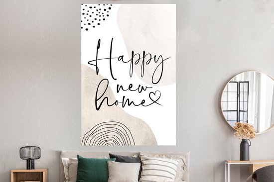 Poster Happiness - Nieuw huis - Spreuken - 120x180 cm XXL