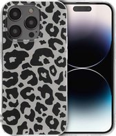 iMoshion Hoesje Geschikt voor iPhone 14 Pro Hoesje Siliconen - iMoshion Design hoesje - Meerkleurig / Leopard Transparent