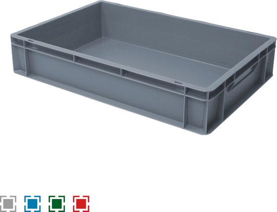 Alpac Stapelbak - Opbergbak - 600 x 400 x 120 mm - 20L - Grijs