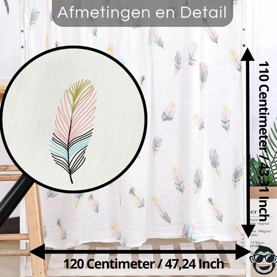 BoefieBoef XL Hydrofiele Doek 120x110cm - Zachte Bamboe Swaddle, Inbakerdoek, Mousseline Doek voor Baby's en Newborns 0 tot 12 maanden - Veer Wit - Dubbellaags, Ademend en Absorberend - Kerst en KraamCadeau - - Duurzaam - Babydeken - Roze Blauw Geel van Merkloos — afbeelding 2