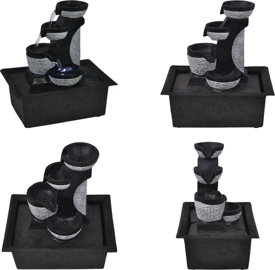 Waterval binnenfontein, 4 niveaus, glas, natuursteeneffect, kleurrijk ledlicht, decoratie voor binnen, zen en elegant, tafelfontein, buitengewoon cadeau-idee, hoogte 21 cm - Bkasi Zen'Light Waterval binnenfontein, 4 niveaus, glas, natuursteeneffect, kleurrijk ledlicht, decoratie voor binnen, zen en elegant, tafelfontein, buitengewoon cadeau-idee, hoogte 21 cm - Bkasi Zen'Light