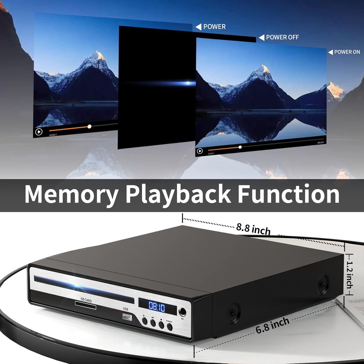 DVD Speler met HDMI DVD Speler DVD Speler HDMI DVD Speler Laptop Zilver 1080P... bol