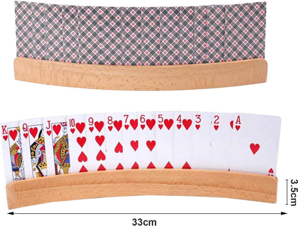 Porte-Cartes Magnétique 2 Pièces – 35,5 Cm – ABS – Pour Poker, Bridge – Ados, Seniors, Débutants – Maison, Bar, Club