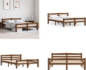 vidaXL Bedframe massief grenenhout honingbruin 120x200 cm - Bedframe - Bedframe - Bed Frame - Bed Frames