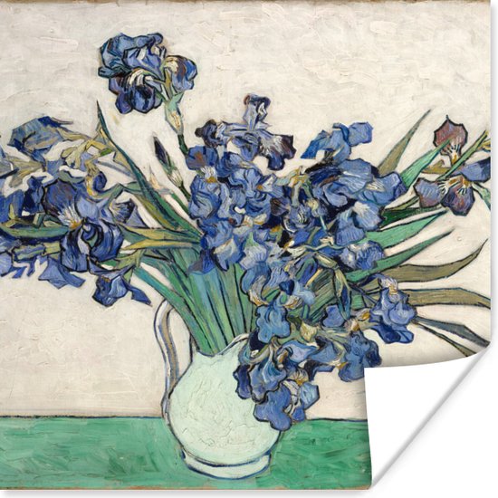 Poster Stilleven van irissen - Vincent van Gogh - 75x75 cm