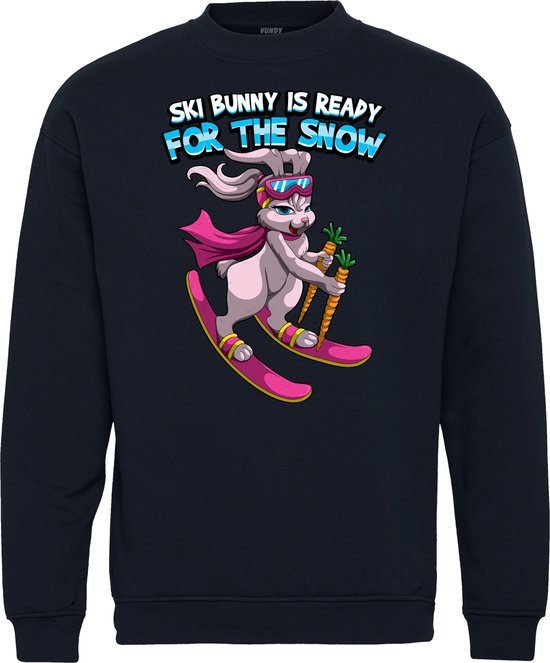 Sweater Ski Bunny Is Ready | Apres Ski Verkleedkleren | Fout Skipak | Apres Ski Outfit | Navy | maat 4XL