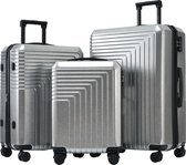 Merax Kofferset van 3 - Koffers met TSA Slot - Koffer maat M, L en XL - Grijs