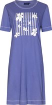 Pastunette - Flowerful - Dames Nachthemd - Blauw - Organisch Katoen - Maat 50