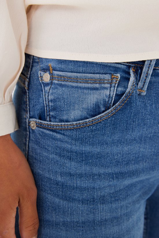 GARCIA Celia Dames Straight Fit Jeans Blauw - Maat W34 X L30