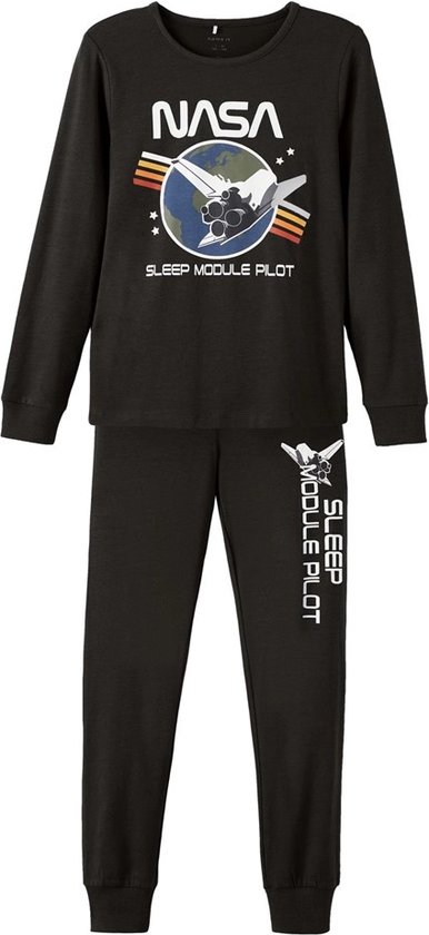 Name it jongens pyjama Nasa - 128 - Zwart