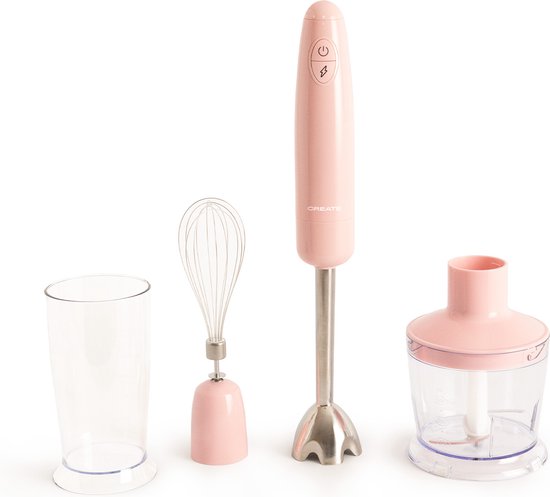 CREATE - Handmixer, 1000 W, 500ml, Rose - FULLMIX RETRO