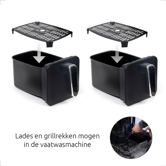 Uten - Dubbele Airfryer - XXL - Hetelucht friteuse - 8 programma's - 4