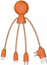 Xoopar - Mr Bio Recycle Plastic Kabel - Oranje - Oplaadkabel - MultiConnector - USB-C