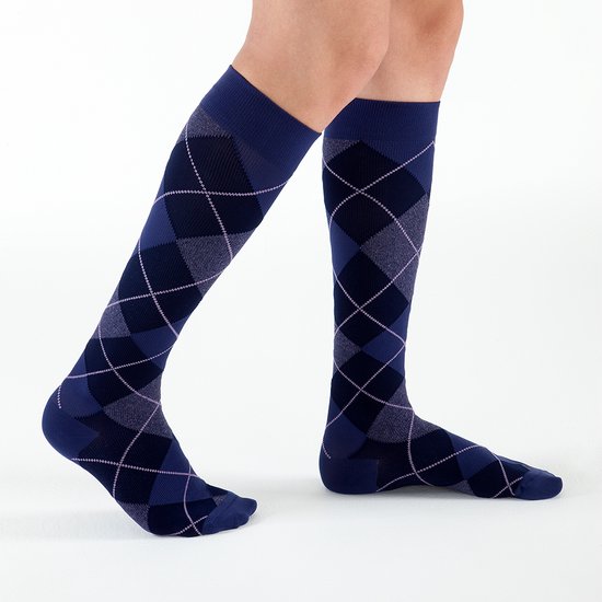 Sigvaris Bas de contention en microfibre Shades Homme Argyle