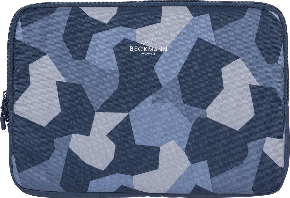 Beckmann laptophoes - 24x35x2cm - Blue Camo - blauw - BE-135163A