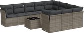 vidaXL-11-delige-Loungeset-met-kussens-poly-rattan-grijs