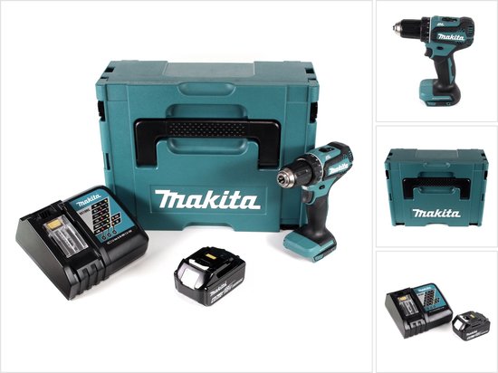 Makita DDF 485 RG1J accuboormachine 18V 50Nm in Makpac + 1x 6,0 Ah accu + oplader