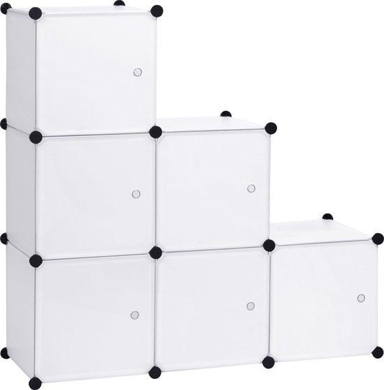 Rootz Garderobe - Kast - Opbergeenheid - Kledingorganisator - Rekkensysteem - Kast - Wit - 96x30x96cm