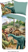 Bettwasche Préhistoire 135x200+1-80x80 flanelle enfants nr.30377 multi