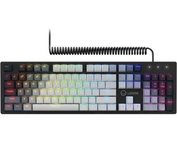 Lorgar Azar 514 - Gaming Toetsenbord - 2-in-1 Body - Aluminium Base - Stille lineaire Dream Switches - USB-C Veer 3.4m - Tracker Software - Aanpasbare RGB - Mechanische Switches - Swappable Keys - Anti-Slip - Wit