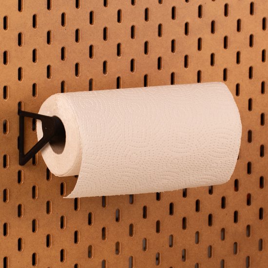 Foto: Rollenhouder voor ikea skadis pegboard zwart universeel ideaal voor keukenrol spoelen en folie
