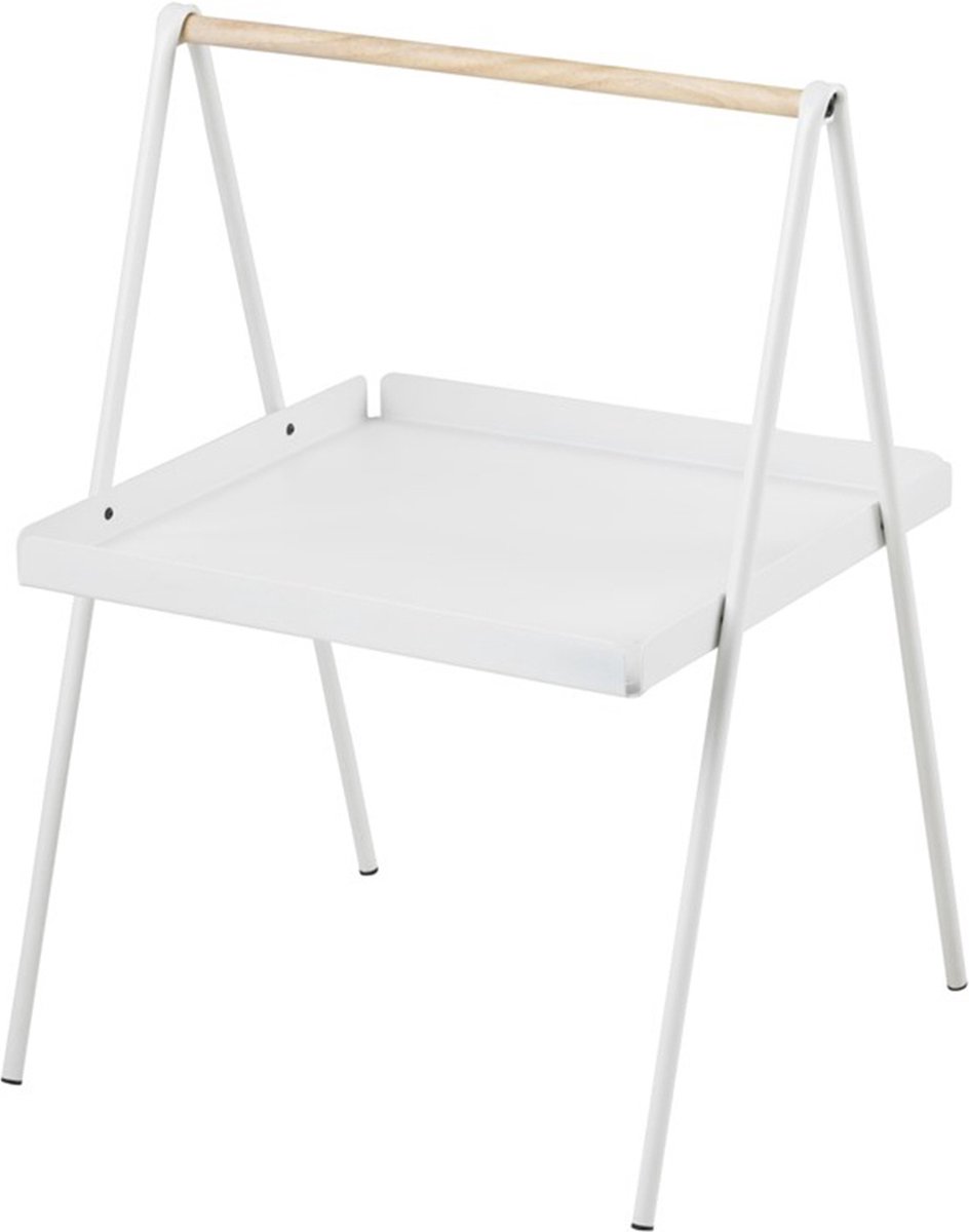 Slop-Sidetable - Wit Metaal/Hout