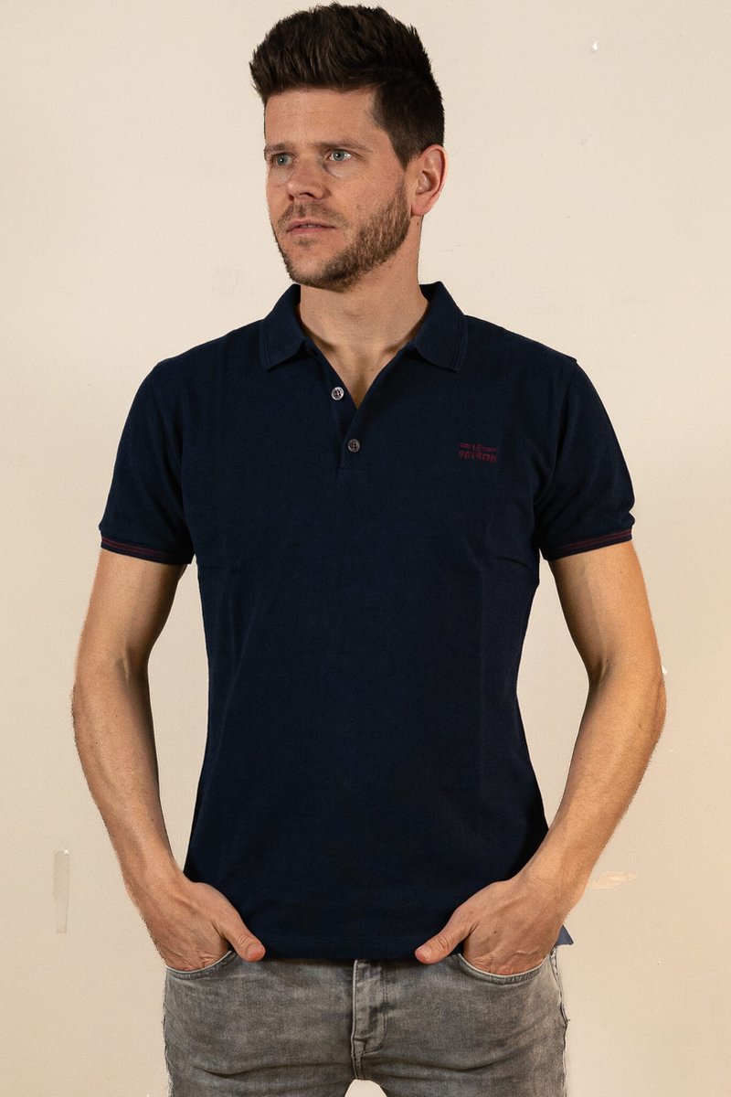 Le Patron Polo Donkerblauw La Chasse - Maat M