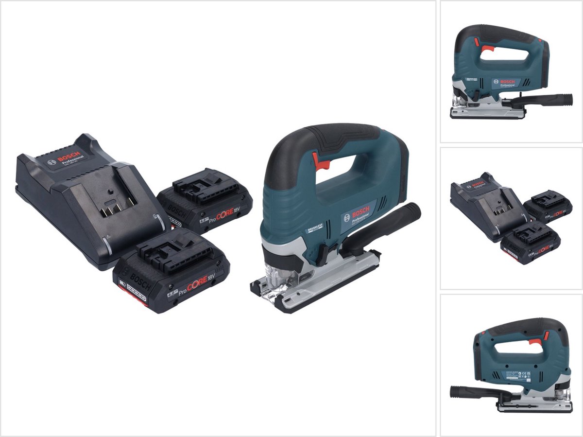 Bosch GST 18V-125 B Professionele accudecoupeerzaag 18 V 125 mm borstelloos + 2x ProCORE accu 4.0 Ah + lader