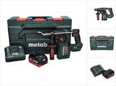 Metabo KH 18 LTX BL 24 accuklopboormachine 18 V 2,2 J SDS Plus Brushless + 1x oplaadbare accu 5,5 Ah + lader + metaBOX
