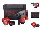 Milwaukee M18 ONEFHPX-501X Marteau combiné sans fil 18 V 5,0 J sans balais + 1x batterie 5,0 Ah + chargeur + boîtier HD