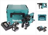 Makita DHR 264 2x 18 V / 36 V accuklopboormachine SDS-PLUS in Makpac + 2x BL 1860 6.0 Ah accu + DC18RC snellader