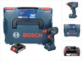 Visseuse à chocs sans fil Bosch GDX 18V-210 C Professional 18 V 210 Nm sans balais + 1x batterie rechargeable 2,0 Ah + module de connexion + L-Boxx - sans chargeur
