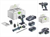 Festool TPC 18/4 4,0/5,0 I-Set QUADRIVE Accu Klop-/Schroefboormachine 18V 4.0/5.0Ah in Systainer - 577621