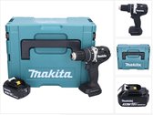Makita DHP 484 F1JB Accu klopboormachine 18 V 54 Nm Brushless Zwart + 1x oplaadbare accu 3.0 Ah + Makpac - zonder lader