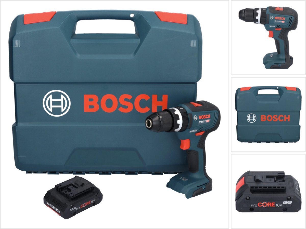 Bosch GSB 18V-55 Professional accu-klopboormachine 18 V 55 Nm borstelloos + 1x ProCORE accu 4,0 Ah + koffer - zonder oplader