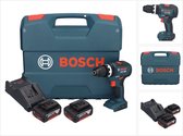 Bosch GSB 18V-55 Professionele accu klopboormachine 18 V 55 Nm borstelloos + 2x accu 5.0 Ah + lader + koffer