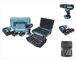 Makita DHP482JX13 Accu Klop-/Schroefboormachine 18V Body in Mbox incl. 120-delige Gereedschapsset