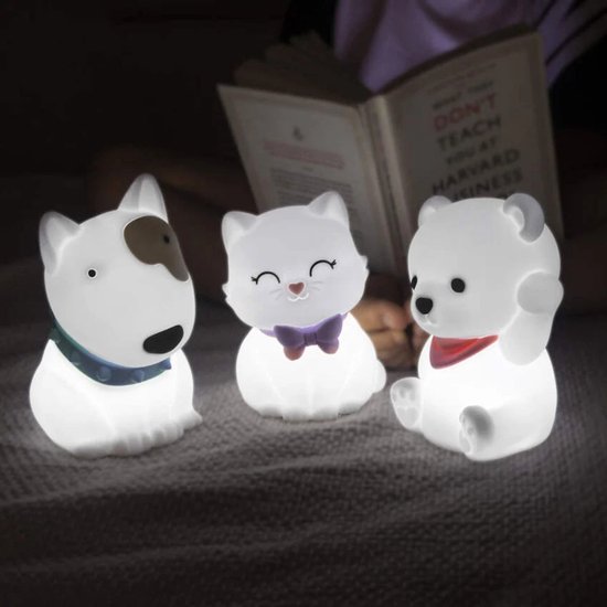 Dhink - Nachtlampje Teddybeer Toto - oplaadbaar - in zacht knuffel-siliconen materiaal van Dhink — afbeelding 2