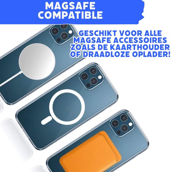 Phreeze™ Coque iPhone 12 Transparente - Coque transparente UltraHD pour iPhone 12 avec aimant MagSafe - Convient pour Apple iPhone 12 - Apple MagSafe