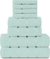 8-delige handdoekenset - Egyptisch katoen | Gezichtshanddoek | handdoek | Badhanddoek | - sneldrogende en zeer absorberende eendeneidoekjes - wasbare handdoeken voor in de badkamer