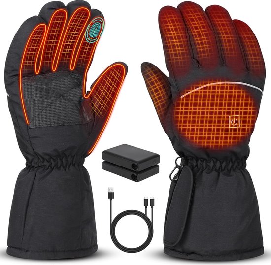 Handschoenen Verwarmd - HeatTouch Pro: USB-Oplaadbare Verwarmbare Handschoenen - Waterdichte Touchscreen Warmte voor Motorrijden en Skiën